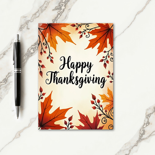 Grateful Thanksgiving Foliage Card thumbnail