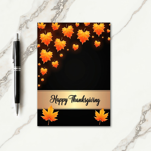 Grateful Thanksgiving Leaves Card