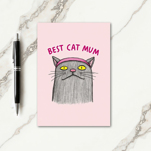 Gray Cat Sweet Mothers Day Card