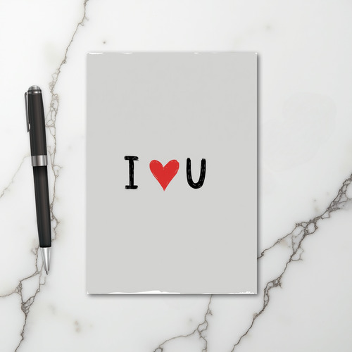 Gray I Love You Card