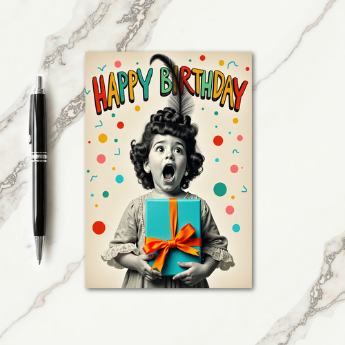 Grayscale Wonder Birthday Card