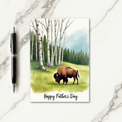 Grazing Animal Fathers Day Art Card