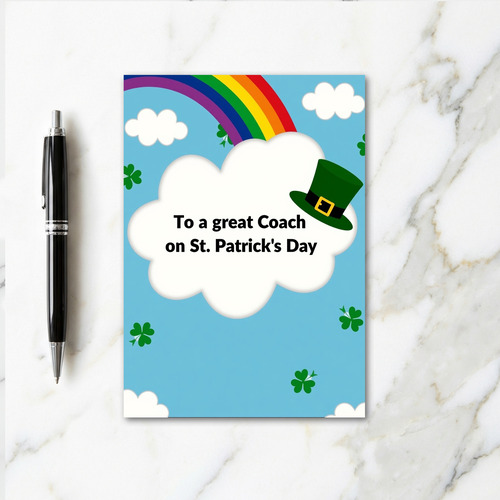 Great Coach St Patricks Day Card
