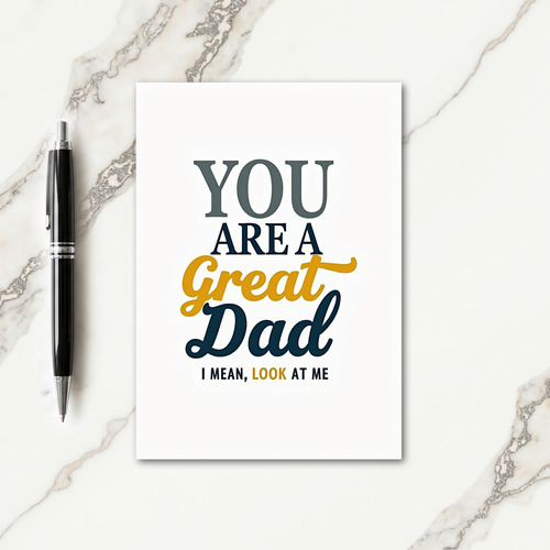 Great Dad Art Fathers Day Card