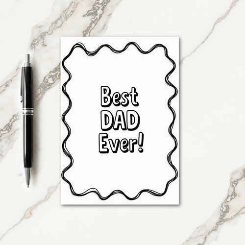 Great Dad Ever Text Card