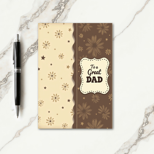 Great Dad Stitched Label Card