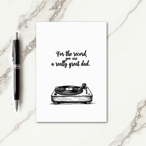 Great Dad Turntable Day Card