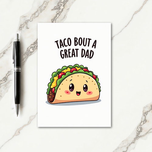 Great Dads Taco Art Card
