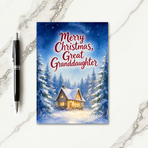 Great Granddaughter Christmas Card
