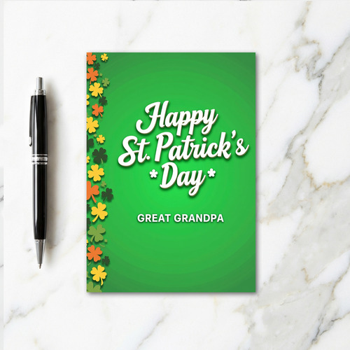 Great Grandpa St Patricks Day Card