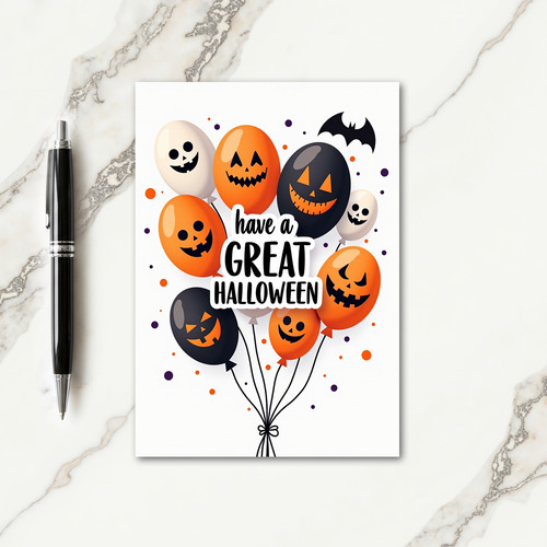 Great Halloween Balloons Card thumbnail