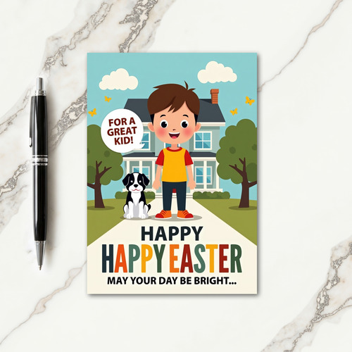 Great Kid Happy Easter Card