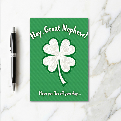 Great Nephew Lucky Golf Card