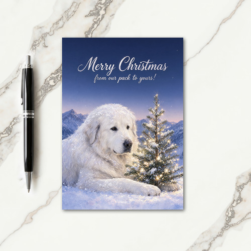 Great Pyrenees Christmas Card