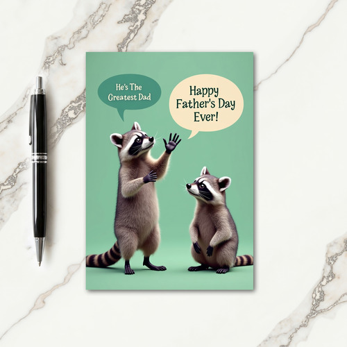 Greatest Dad Art Greeting Card