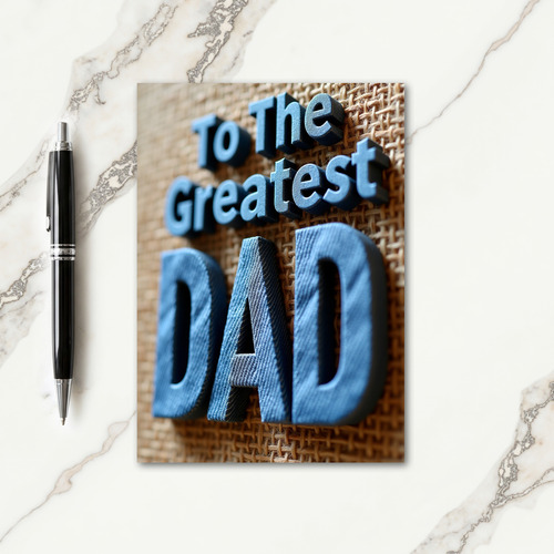 Greatest Dad Block Letter Card