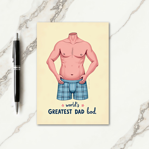 Greatest Dad Bod Fathers Day Card