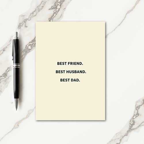 Greatest Dad Bold Text Card