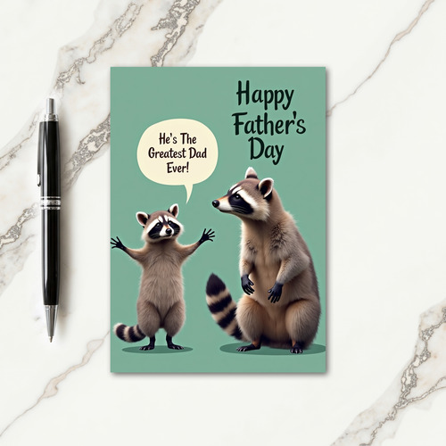 Greatest Dad Forest Friends Card