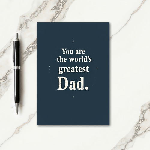 Greatest Dad Vintage Type Card