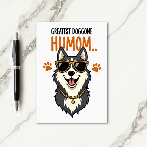Greatest Dog Humom Graphic Card