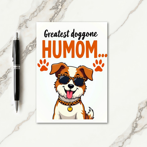 Greatest Dog Humom Portrait Card