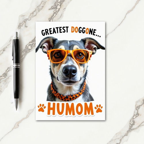 Greatest Dog Mom Dog Portrait Card