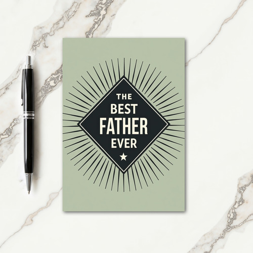 Greatest Father Ever Badge Card