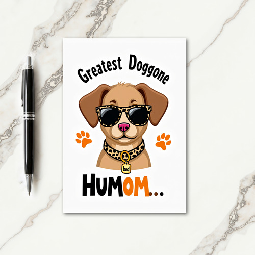 Greatest Humom Dog Art Card