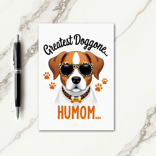 Greatest Humom Dog Boss Card