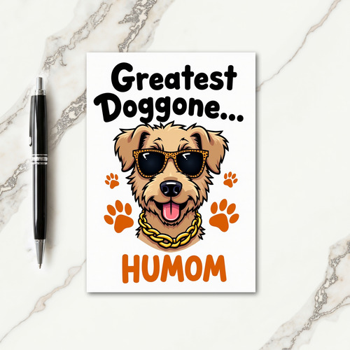 Greatest Humom Dog Mother Day Card
