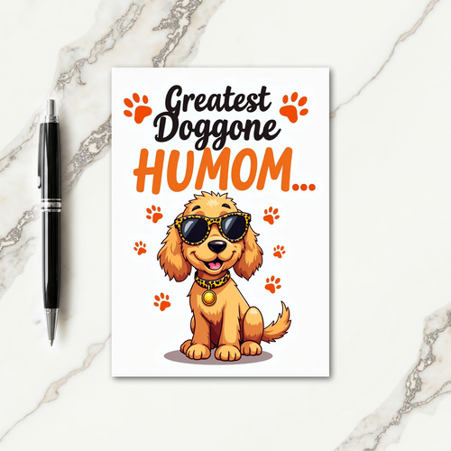Greatest Humom Puppy Art Card