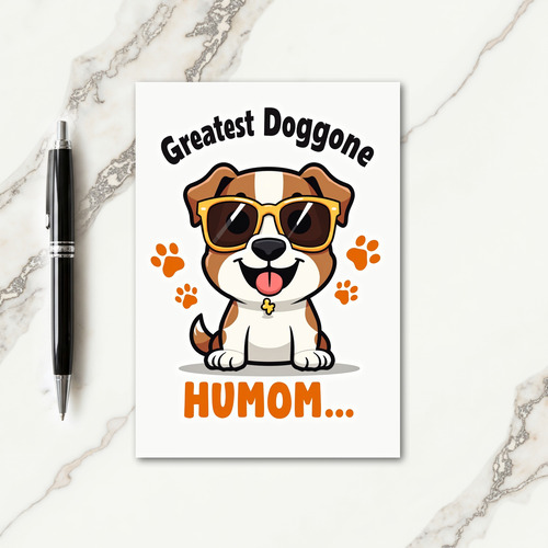 Greatest Humom Puppy Card