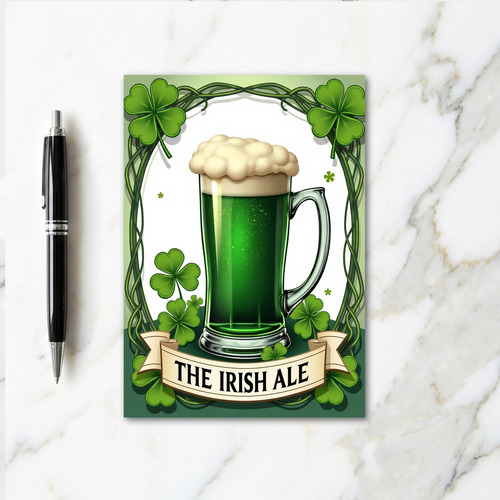 Green Ale Shamrock Vine Card