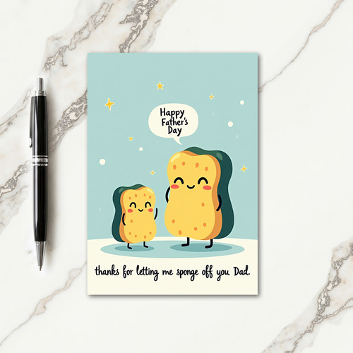 Green And Gold Dad Day Card