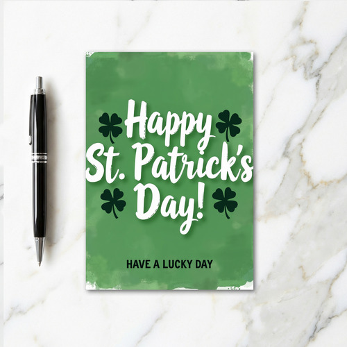 Green And Gold Lucky Day Card