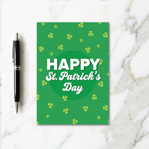 Green And White Luck Card
