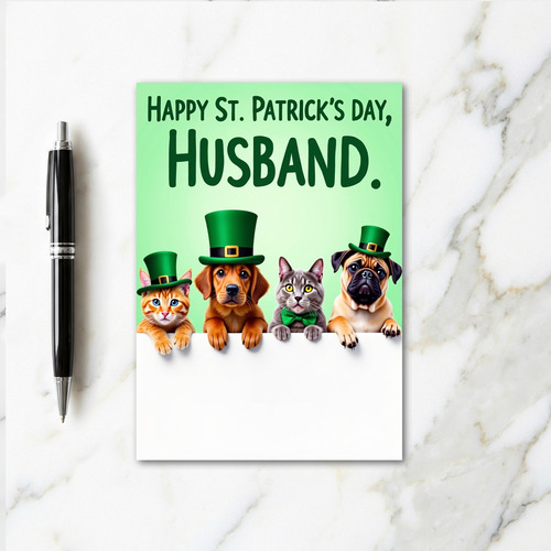 Green Animal Friends Card