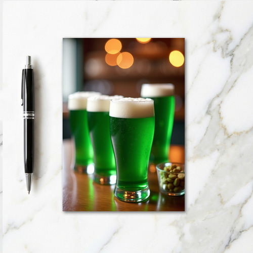 Green Beer Cheers Celebration Card