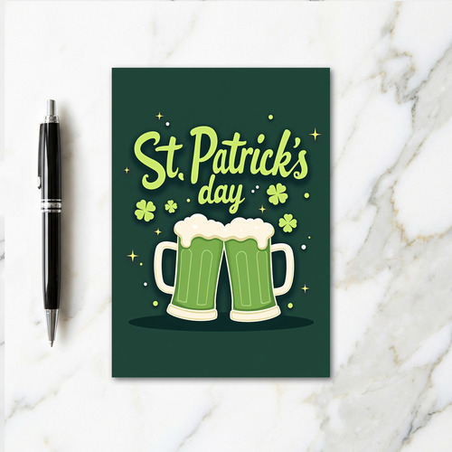 Green Beer Cheers St Patricks Card