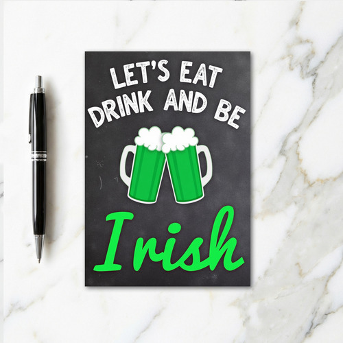 Green Beer Toast Irish Card