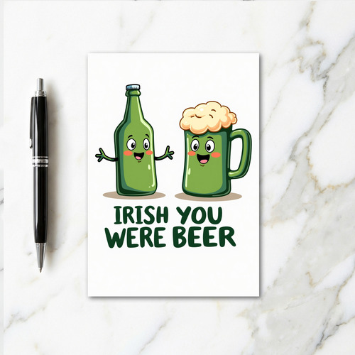 Green Beverage Friends Fun Card