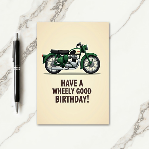 Green Bike Celebration Card