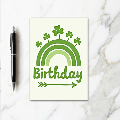 Green Birthday Wish Card