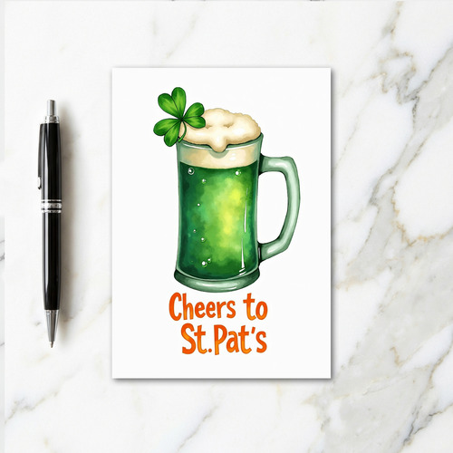 Green Brew Clover Celebration Card