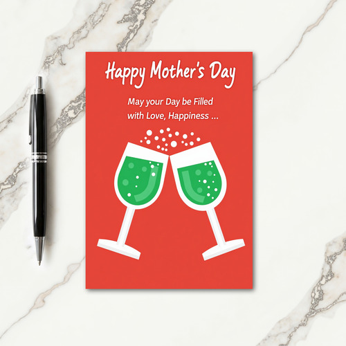 Green Bubbly Mothers Day Card