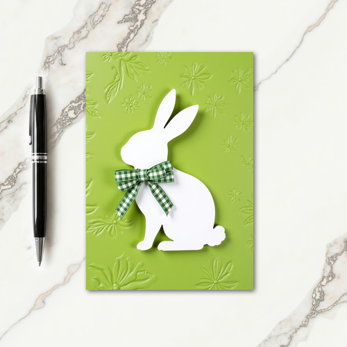Green Bunny Springtime Card