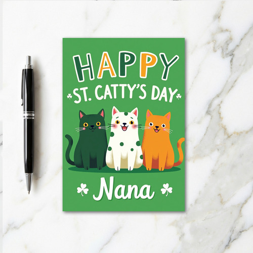 Green Cats Happy Day Card