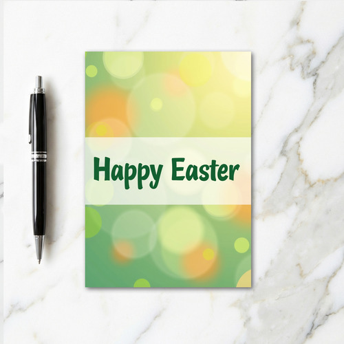 Green Celebration Message Card