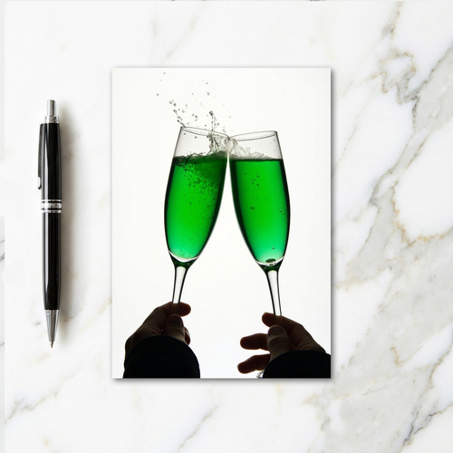Green Cheers Celebration Card